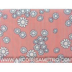 DAISY FLOWER - RED AND DARK BLUE