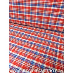 CHECK FABRIC - 116891205 - RED AND BLUE