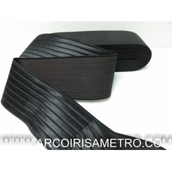 ELASTICO LARGO  PRETO - 6 CM 
