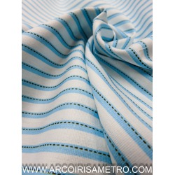 FABRICart -  9106 LISTRADO AZUL COM PESPONTO