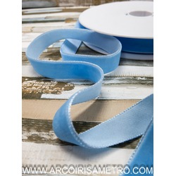 BABY BLUE Velvet Ribbon 16 mm wide