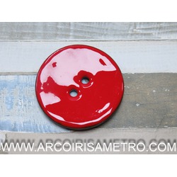 COCONUT BUTTONS - RED  40MM