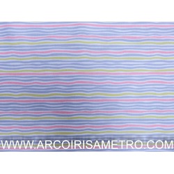 STAMPED PIQUET - ROMANTIC BOUTIQUE - PINK AND YELLOW STRIPES 
