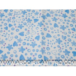 PIQUET ESTAMPADO - CORAÇÕES AZUIS