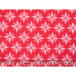 SNOWFLAKES RED BACKGROUND 