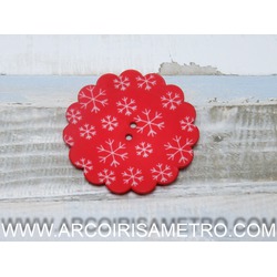 30MM BUTTONS WITH SNOW FLAKES