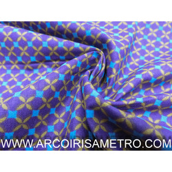 COLEÇAO GOTAS - ROXO COM FLORINHAS