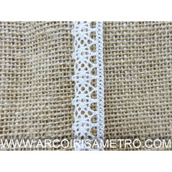 RENDA FINA COM 12MM  - BRANCA