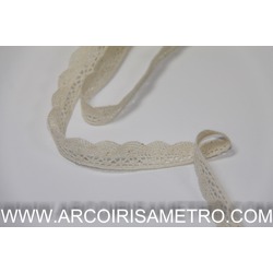 RENDA 100% ALGODAO - FINA - CRU