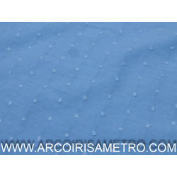 CAMBRAIA AZUL com mini pom-pons - PLUMETI