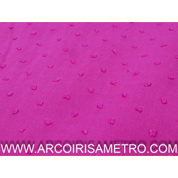CAMBRAIA ROSA com mini pom-pons - PLUMETI