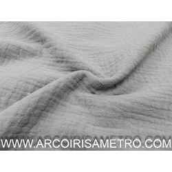 MUSSELINA - TECIDO PARA FRALDAS - CINZA