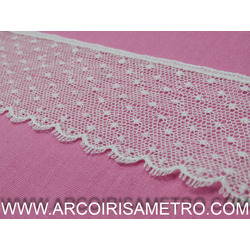 RENDA DE TULE BORDADA - BRANCA