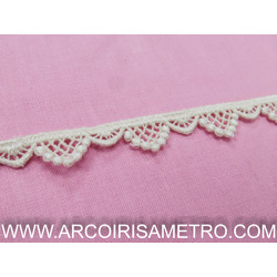 RENDA GUIPUR - BICOS BEGE