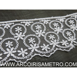 RENDA TULE COM MALMEQUERES - branco