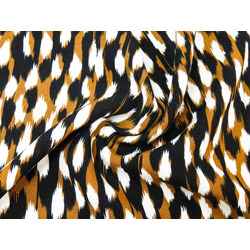 VISCOSE ESTAMPADA - CASTANHO, PRETO E BRANCO