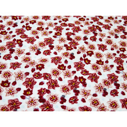 ORGANIC COTTON - RED FLOWERS