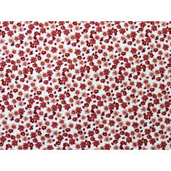 ORGANIC COTTON - RED FLOWERS