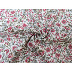 VISCOSE - FLORAL ROSA
