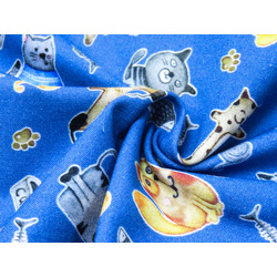 TECIDO INDIGO - CUTE CATS