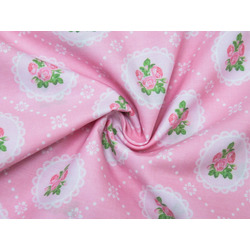 CIRCULOS COM ROSAS -  COR-DE-ROSA