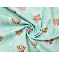 CIRCULOS COM ROSAS -  VERDE