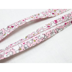 BIAS TAPE WITH LITTLE MICE ON PINK