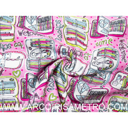 TECIDO INDIGO - ESCOLA FUNDO ROSA