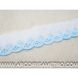EMBROIDERES LACE - BLUE FLOWERS