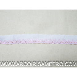 EMBROIDERES LACE - PINK FLOWERS