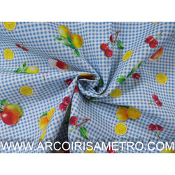 TECIDO INDIGO - FRUTA AZUL