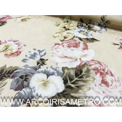 TECIDO ADAMASCADO FLORAL -VISCOSE
