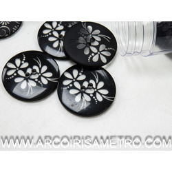 ACRYLIC BUTTONS - BLACK AND TRANSPARENT 