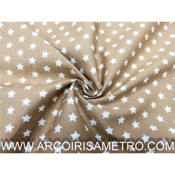 COLEÇAO GOTAS - CASTANHO CLARO COM ESTRELAS