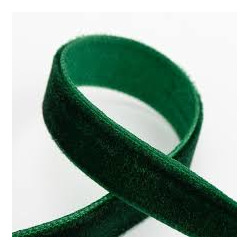 Fita de Veludo VERDE NATAL com 16mm de largura