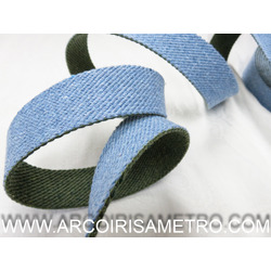 COTTON STRAP DOUBLE SIDED - BLUE/ GREEN