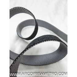 COTTON STRAP DOUBLE SIDED - GRAY/ BLACK