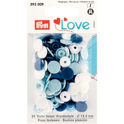 PRYM LOVE - KAM PLASTIC SNAPS -   BLUES / ROUND