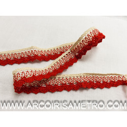 RENDA DE BICOS - VERMELHO