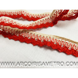 RENDA DE BICOS - VERMELHO