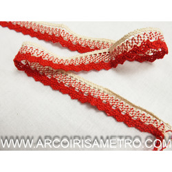 RENDA DE BICOS - VERMELHO