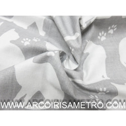 GATOS - SILHUETAS CINZA