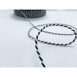 CORDING 1.5MM - BLACK AND WHITE