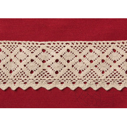 RENDA  DE ALGODAO  BEGE 6 CM