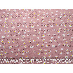 JERSEY WITH DAISIES - DUSTY PINK
