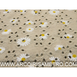 JERSEY WITH DAISIES - BEIGE