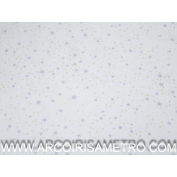 POPELINE MINI ESTRELAS - AZUL