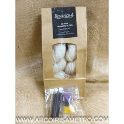 WOOL YARN DYEING KIT - BROWN, HONEY and LILAC