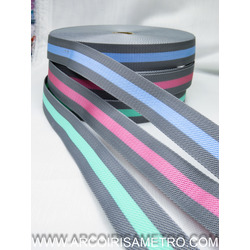 STRAP FOR BAG HANDLES WITH COLORED STRIPE