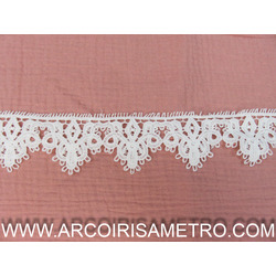 GUIPUR LACE EDGING WITH SWIRLS - WHITE